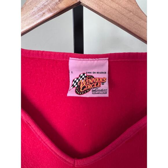 Dale Earnhardt Jr Womens Red Fleece Vintage Nascar Pullover - Picture 2 of 3
